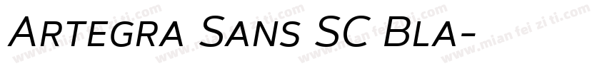 Artegra Sans SC Bla字体转换
